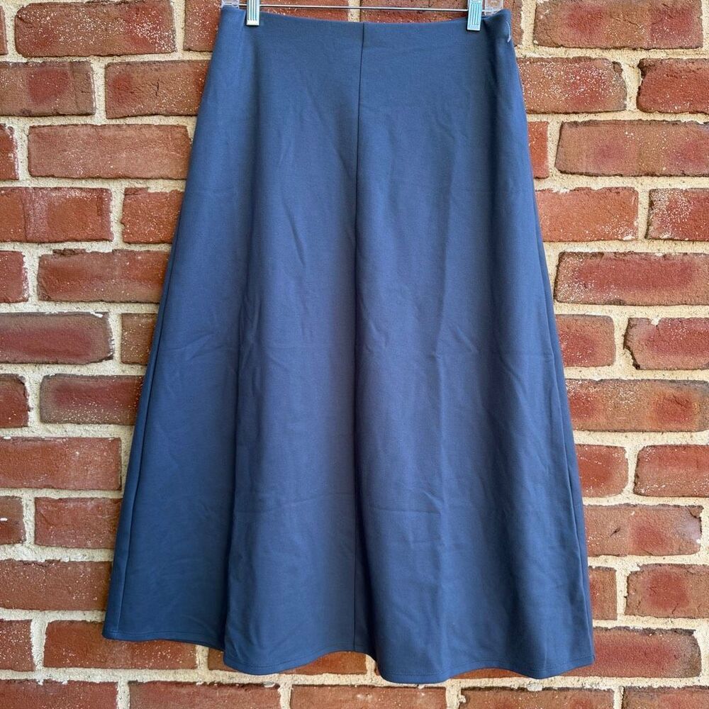 Eileen Fisher $188 Lightweight Ponte A-Line Skirt Eclipse medium NEW - Picture 13 of 16